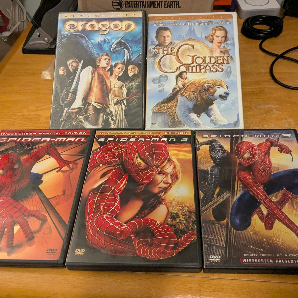 DVD Lot 5 The Golden Compass Eragon Lord Of The Rings Trilogy